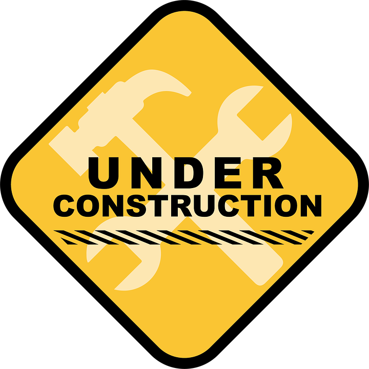 sign stating under construction